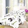 REALIN Panda Bedding Pink Blue Green Cartoon Panda Duvet Cover Set Colorful Hot Air Balloon Bed Sets,2/3/4PCS Microfiber Quilt Covers/Sheets/Pillow Shams,Twin/Full/Queen/King Size view 3