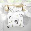 REALIN Panda Bedding Pink Blue Green Cartoon Panda Duvet Cover Set Colorful Hot Air Balloon Bed Sets,2/3/4PCS Microfiber Quilt Covers/Sheets/Pillow Shams,Twin/Full/Queen/King Size view 4