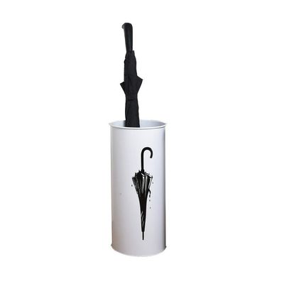 GUOYANHOME Umbrella Rackss Metal Umbrella Stand, Umbrella Holder Round Indoor Umbrella Bucket, Home Office Entrance Corridor Trash Can, 3 Colors, 20X45CM (Color : White)