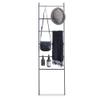 Iris Ohyama PI-L160 Hanger Rack, Slim Type, Matte Black, S-Shaped Hook, Load Capacity 11.0 lbs (5 kg), Width 17.7 x Depth 5.4 x Height 63.8 inches (45 x 13.8 x 161 cm), Style Hanger view 1