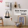 Iris Ohyama PI-L160 Hanger Rack, Slim Type, Matte Black, S-Shaped Hook, Load Capacity 11.0 lbs (5 kg), Width 17.7 x Depth 5.4 x Height 63.8 inches (45 x 13.8 x 161 cm), Style Hanger view 2