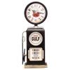Akizuki Boeki Black Gulf Table Clock W 5.4 x D 3.0 x H 13.8 inches (13.7 x 7.5 x 35 cm), Table Clock, Gas Pump, EA180148GAK-BK view 1