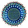 ImZauberwald Flower of Life sacred geometry embroidery ~7inch blue star yantra view 1