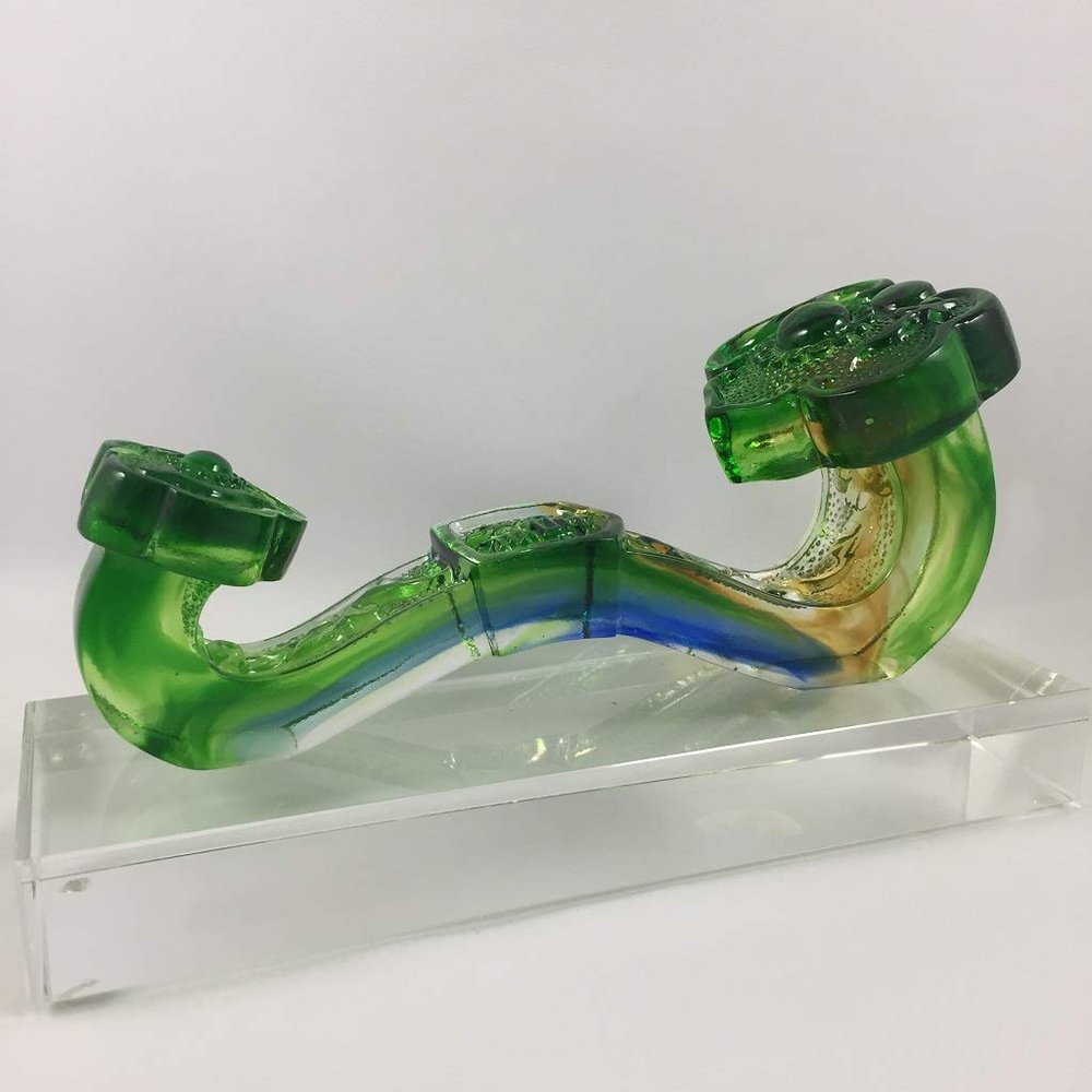 Amore Jewell Auspicious Ru-Yi Fengshui Decoration Ornament Gift for Home & Office (Liuli Crystal Glass)