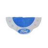 45.5" Blue and White Ford Scalloped Christmas Tree Skirt view 1