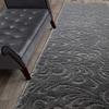 20 ft Extra Long Non-Slip Gray Carpet Runner Rug with Rubber Backing for Hallway Entryway Kitchen Bathroom Bedroom Stairs, Custom Cut Runner Rugs, Floral Anthracite (26" x 20') view 1