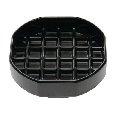HUBERT Beverage Drip Tray Black Octagonal Melamine - 4" x 4"