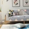 TALSOFA Grey Cotton Sofa Cover, Multi-Size Diamond Lattice Printed Thick Non-Slip Sofa Pad, Can Be Used for Pet Dog Segmented Sofa Cover (1Pc),70x150cm view 3