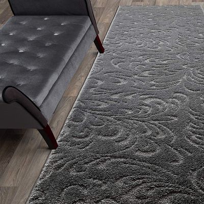 23 ft Extra Long Charcoal Dark Grey Hallway Kitchen Runner Rug Non-Slip Washable, 2'2" X 23' Carpet Runner Rugs-Rubber Backed, Custom Size Floor Mat for Stairs Bedroom Bathroom Entryway