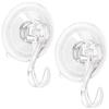 2PCS Wreath Hanger, Suction Cup Hooks with Key Lock, Heavy Duty Vacuum Wall Window Shower Suction Cup Hook and Wreath Hanger for Front Door, Wreath Holders, Plastic Hook Cup Holds up to 22 Lbs view 1