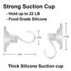 2PCS Wreath Hanger, Suction Cup Hooks with Key Lock, Heavy Duty Vacuum Wall Window Shower Suction Cup Hook and Wreath Hanger for Front Door, Wreath Holders, Plastic Hook Cup Holds up to 22 Lbs view 4