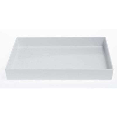 HUBERT White Melamine Tray - 13 3/4"L x 9 3/4"W x 1 3/4"H