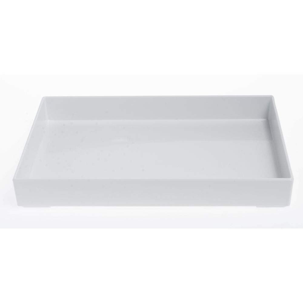 HUBERT White Melamine Tray - 13 3/4"L x 9 3/4"W x 1 3/4"H