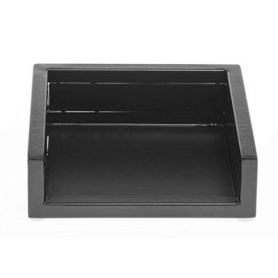 HUBERT Napkin Holder Black - 6 3/5"L x 6 3/5"W x 2 1/10"H
