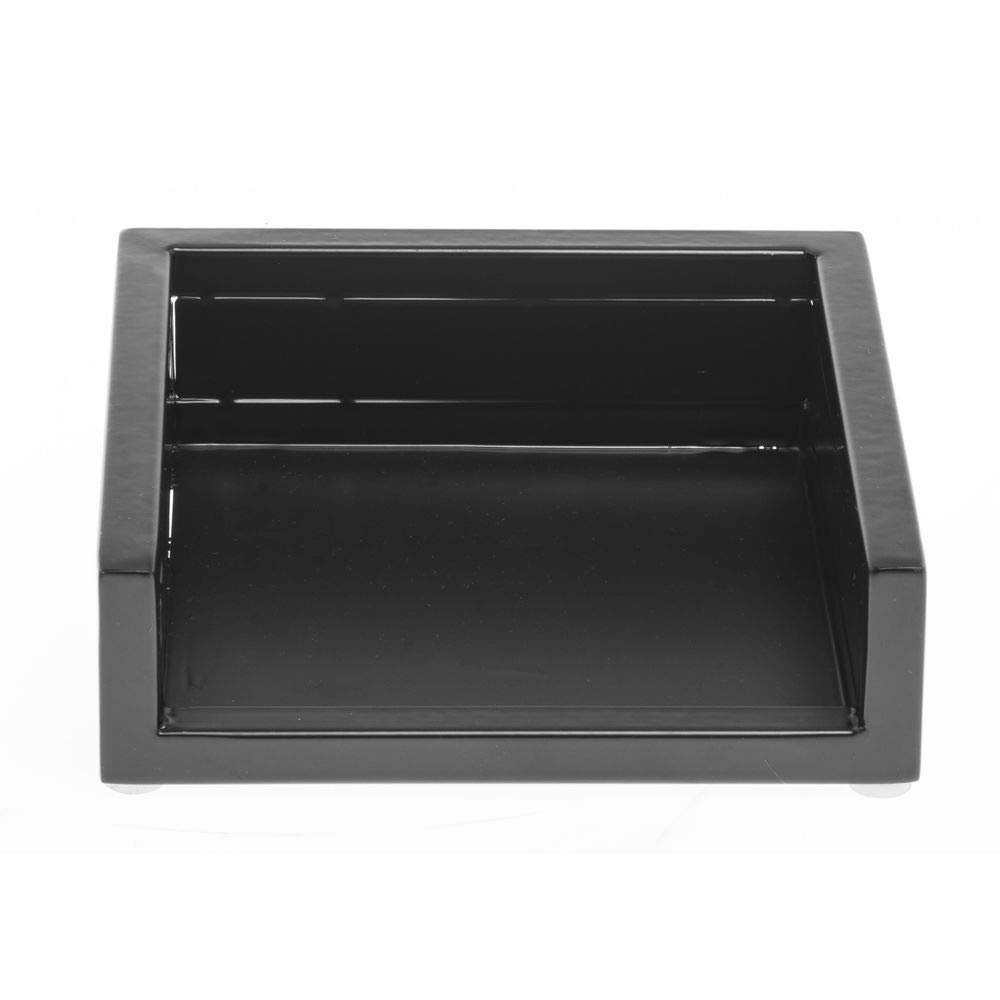 HUBERT Napkin Holder Black - 6 3/5"L x 6 3/5"W x 2 1/10"H