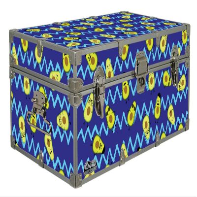 C&N Footlockers Designer Storage Trunk - Food Themes - 32 x 18 x 13.5 Inches - Durable and Built to Last - Lockable (Happy Avocados)