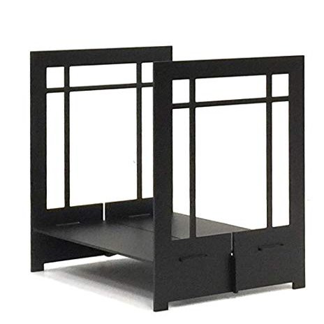 Design Specialties Fireplace Log Basket (Textured Black (Craftsman))