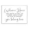 Stupell Industries Welcome Family Home Black and White Inspirational Word Design, 13x19, Wall Plaque view 1