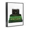 Stupell Industries 'Fashion Designer Purse Bookstack Green Black Watercolor ', Framed Giclee Art, Black, 11 x 14 Inches, Easy to Hang and Sturdy, Made in USA, by Amanda Greenwood view 2