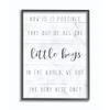 Stupell Industries Best Little Boy Family Kids Home Inspirational Word, Design by Artist Daphne Polselli Wall Art, 11 x 14, Black Framed view 1