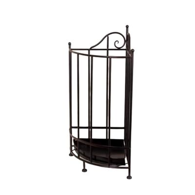 GUOYANHOME Umbrella Rackss Corner Umbrella Stand, Wrought Iron Umbrella Holder, Home/Office/Cafe Long and Short Umbrella Storage Rack, with Drip Tray, 3 Colors, 23 X 37 X 60 CM (Color : Brown)