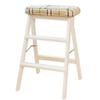 XWZJY 3 Step Stool-Folding Stairs Chair-Solid Wood Climb Step Ladder,for Living Room/Balcony/Courtyard,Load Bearing 120kg(Color : White) view 1