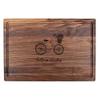 Flower Bike-Personalized Wooden Cutting Board for Kitchen Juice Groove Natural Custom Engraved in USA, Anniversary Wedding Housewarming for Couples (Walnut 11x17) view 1