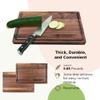 Center Logo-Personalized Wooden Cutting Board for Kitchen Juice Groove Natural Custom Engraved in USA, Corporate Restaurant Souvenir, Seminar Coworker Boss Appreciation (Walnut 11x17) view 4