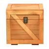 Vintiquewise Decorative Wooden Crate Box with Lid, Stackable Wood Storage Crate for Display, Crafts, Decor, Small Wooden Storage Bin, Light Brown view 3