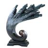 Charliebrown Table Sculpture Breaking Waves Dark Gray view 1