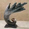 Charliebrown Table Sculpture Breaking Waves Dark Gray view 2