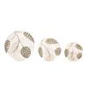 Melrose International Pine Cone Globes Set of 3 - LED Timer Orbs - Frosted Glass Holiday Decor Grey view 1
