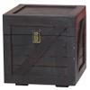 Vintiquewise Stackable Wooden Cargo Crate Style Storage Chest (Black) view 1