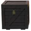 Vintiquewise Stackable Wooden Cargo Crate Style Storage Chest (Black) view 3