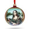 1506 Leonardo da Vinci's 'Mona Lisa' Glass Ball Christmas Ornament 4 Inches view 1