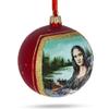 1506 Leonardo da Vinci's 'Mona Lisa' Glass Ball Christmas Ornament 4 Inches view 3