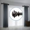A&F Rod Decor - Chopin 1.5" Side Curtain Rod 12-20 inch (Set of 2) - Black view 1