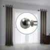 A&F Rod Decor - Pommel 1.5" Side Curtain Rod 12-20 inch (Set of 2) - Satin Nickel view 1
