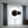 A&F Rod Decor - Pommel 1.5" Side Curtain Rod 12-20 inch (Set of 2) - Black view 1
