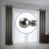 A&F Rod Decor - Ball 1.5" Side Curtain Rod 12-20 inch (Set of 2) - Satin Nickel view 1