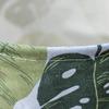Laundry Baskets Green Leaves Tropical Cotton Linen Toy Storage Laundry Basket Large Capacity Printed With Handle Fold Bin view 3