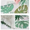 Laundry Baskets Green Leaves Tropical Cotton Linen Toy Storage Laundry Basket Large Capacity Printed With Handle Fold Bin view 4