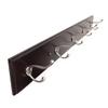 Hickory Hardware S077224-COSN-6B Universal Hook Rail, Cocoa Wood Grain with Satin Nickel, 6 Each view 1