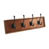 Hickory Hardware S077229-MGVB-6B Cottage Hook Rail, Medium Wood Grain with Vintage Bronze, 6 Each view 1