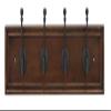 Hickory Hardware S077229-MGVB-6B Cottage Hook Rail, Medium Wood Grain with Vintage Bronze, 6 Each view 2