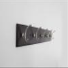 Hickory Hardware S077223-COSN-6B Luna Hook Rail, Cocoa Wood Grain with Satin Nickel, 6 Each view 2