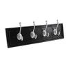 Hickory Hardware S077229-BLCH-6B Cottage Hook Rail, 20 Inch Long, Black with Chrome, 6 Each view 1