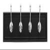 Hickory Hardware S077229-BLCH-6B Cottage Hook Rail, 20 Inch Long, Black with Chrome, 6 Each view 2
