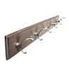 Hickory Hardware S077223-GGYCH-6B Luna Hook Rail, 28 Inch Long, Glazed Grey with Chrome, 6 Each view 1