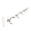 Hickory Hardware S077223-WSN-6B Luna Hook Rail, White with Satin Nickel, 6 Each view 1